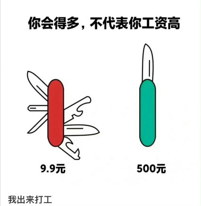 你会得多，不代表你工资高